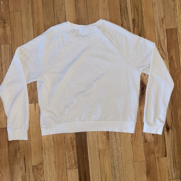 EUC Puma logo sweatshirt. Women’s Large. White/black. - Picture 3 of 3